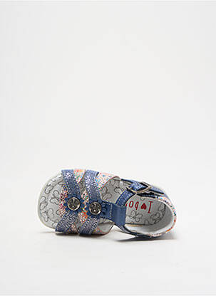 Sandales/nu pieds impression bout ouvert bleu BOPY fille