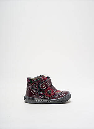 Baskets matière lisse bout rond violet BELLAMY fille