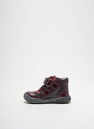 Baskets matière lisse bout rond violet BELLAMY fille