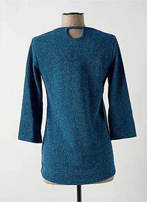Pull coupe cintrée manches 3/4 bleu MULTIPLES femme