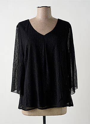 T-shirt manches 3/4 manches 3/4 noir MULTIPLES femme