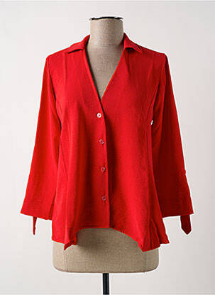Chemisier coupe cintrée manches 3/4 rouge MULTIPLES femme