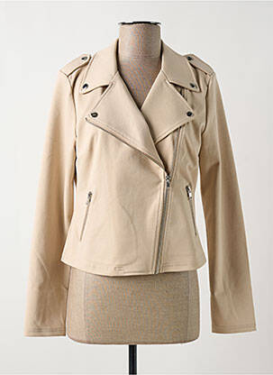 Veste casual col tailleur beige ICHI femme