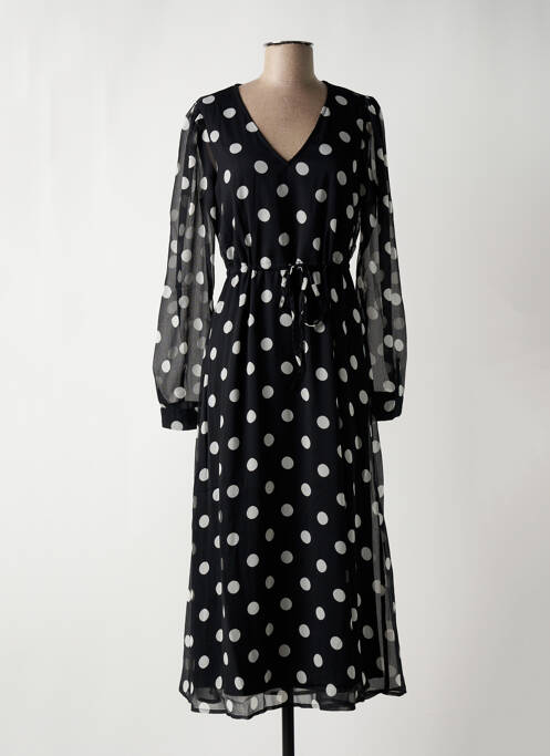 Robe longue manches longues manches longues noir VILA femme