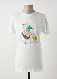 T-shirt coupe droite manches courtes blanc BASK IN THE SUN homme