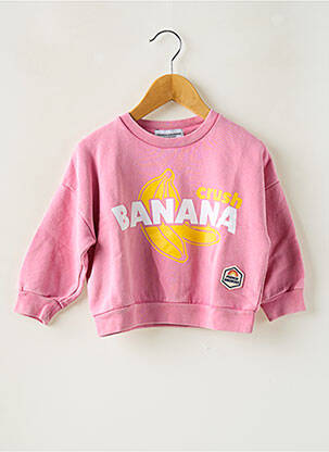 Sweat-shirt manches longues manches longues rose FRENCH DISORDER fille