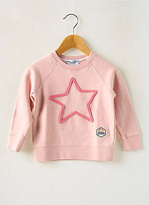 Sweat-shirt broderie manches longues rose FRENCH DISORDER fille