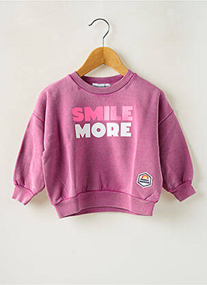 Sweat-shirt manches longues manches longues rose FRENCH DISORDER fille