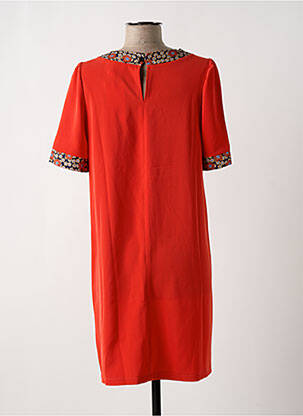 Robe courte manches courtes manches courtes orange MULTIPLES femme