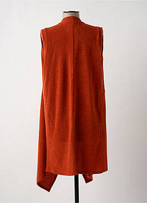 Gilet sans manche col v orange MULTIPLES femme