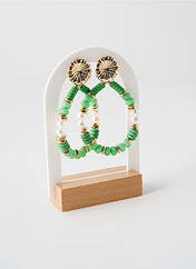 Boucles d’oreilles vert PIECES pour femme seconde vue