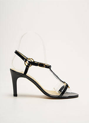 Sandales/nu pieds matière lisse talon de 4 à 6cm noir AZUREE femme