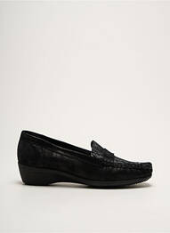 Mocassins tissage satiné talon plat jusqu'à 3cm noir ARTIKA SOFT femme