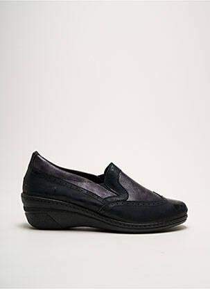 Mocassins tissage satiné talon de 4 à 6cm noir ALFONSO femme