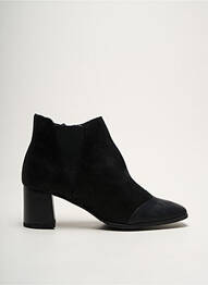 Bottines/boots tissage satiné talon de 4 à 6cm noir ALPINA femme
