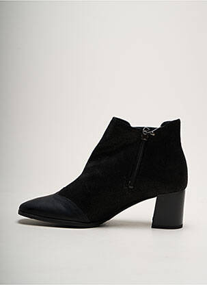 Bottines/boots tissage satiné talon de 4 à 6cm noir ALPINA femme