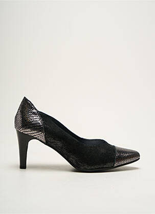 Escarpins tissage satiné talon de 7 à 9cm noir J.METAYER femme