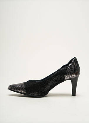 Escarpins tissage satiné talon de 7 à 9cm noir J.METAYER femme