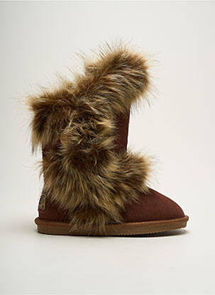 Bottines/boots fourrée talon plat jusqu'à 3cm marron CASSIS femme