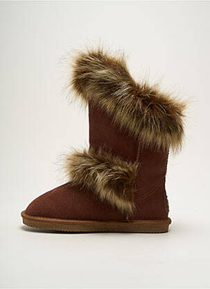 Bottines/boots fourrée talon plat jusqu'à 3cm marron CASSIS femme
