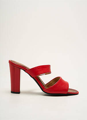 Mules/sabots tissage satiné talon de 7 à 9cm rouge MACIEJKA OBUWIE femme