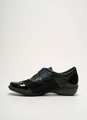 Chaussures de confort tissage vernis talon plat jusqu'à 3cm noir GEO-REINO femme