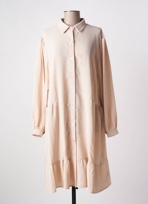 Robe mi-longue beige MULTIPLES pour femme