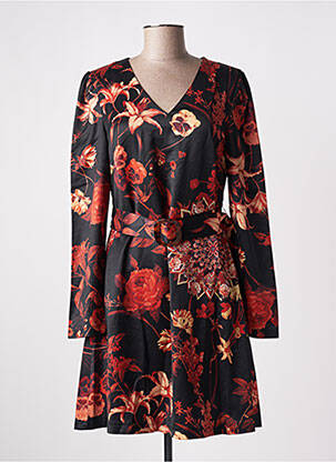 Robe courte manches longues manches longues noir MULTIPLES femme