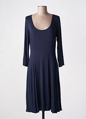 Robe mi-longue manches longues manches longues bleu MULTIPLES femme