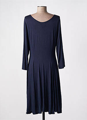 Robe mi-longue manches longues manches longues bleu MULTIPLES femme