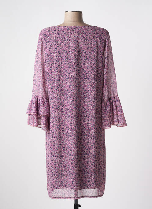 Robe courte manches 3/4 manches 3/4 violet MULTIPLES femme