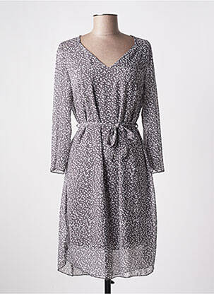 Robe mi-longue manches longues manches longues gris MULTIPLES femme