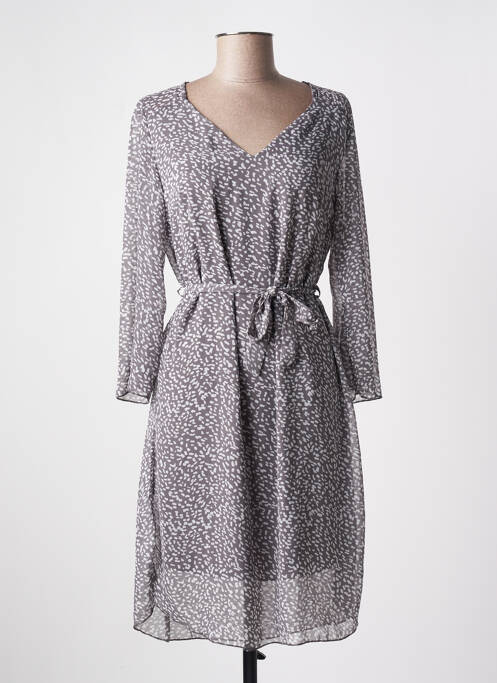 Robe mi-longue gris MULTIPLES pour femme