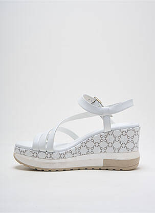Sandales/nu pieds matière lisse talon de 7 à 9cm blanc NERO GIARDINI femme