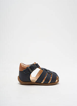 Sandales/nu pieds tissage satiné bout rond bleu ASTER garçon
