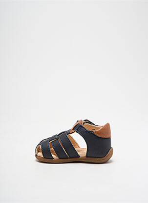 Sandales/nu pieds tissage satiné bout rond bleu ASTER garçon
