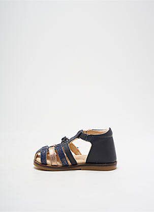 Sandales/nu pieds bout rond chiquet bleu ASTER fille