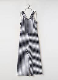 Combi-pantalon col rond fines bretelles bleu MAYORAL fille