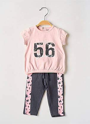 Ensemble pantalon type de haut t-shirt rose BABY BOL fille
