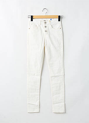 Jeans coupe slim stretch taille ajustable beige GARCIA fille