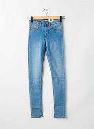 Jeans coupe slim stretch taille ajustable bleu GARCIA fille