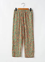 Pantalon droit poches taille élastique vert MINI MOLLY fille