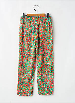 Pantalon droit poches taille élastique vert MINI MOLLY fille