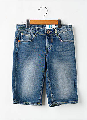 Bermuda stretch taille ajustable bleu GARCIA fille