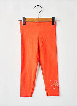 Legging sérigraphie taille élastique orange 3 POMMES fille