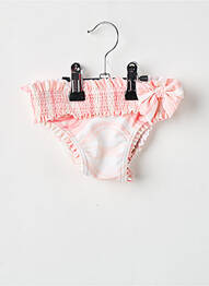 Bas de maillot de bain effet matière satinée rose DOS TORTUGAS fille