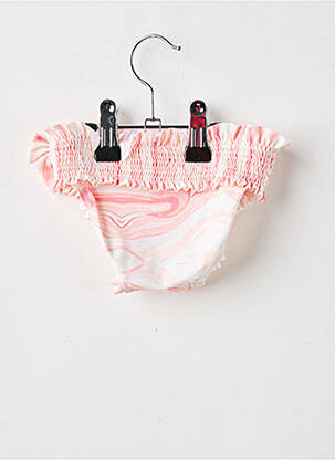 Bas de maillot de bain effet matière satinée rose DOS TORTUGAS fille