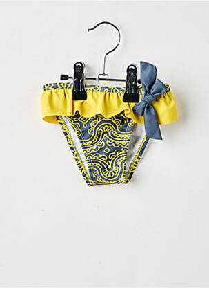Bas de maillot de bain effet matière satinée jaune DOS TORTUGAS fille