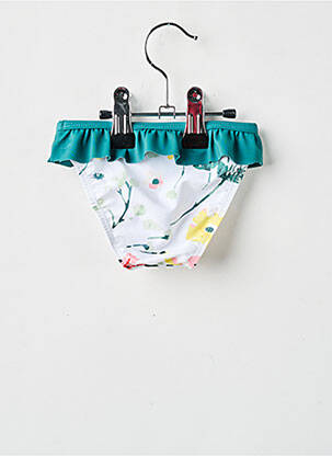 Bas de maillot de bain effet matière satinée vert DOS TORTUGAS fille