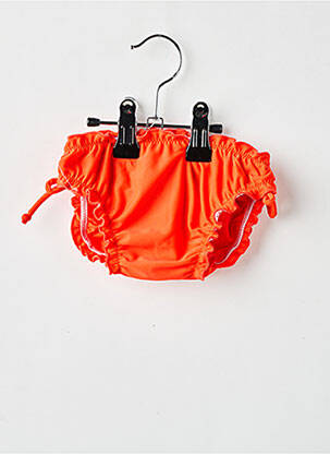 Bas de maillot de bain effet matière satinée orange DOS TORTUGAS fille
